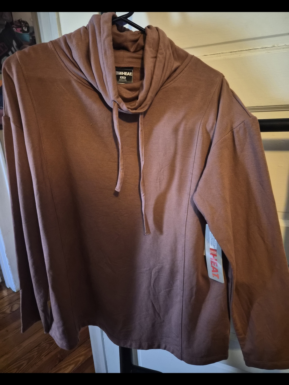 32 Degrees Women's Brown Cowl Neck Pullover Hoodie